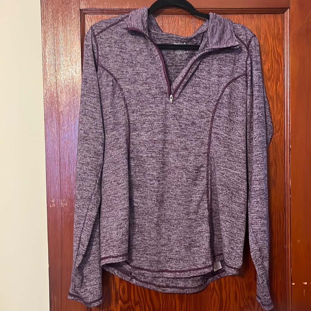 Reebok quarter zip workout pull over